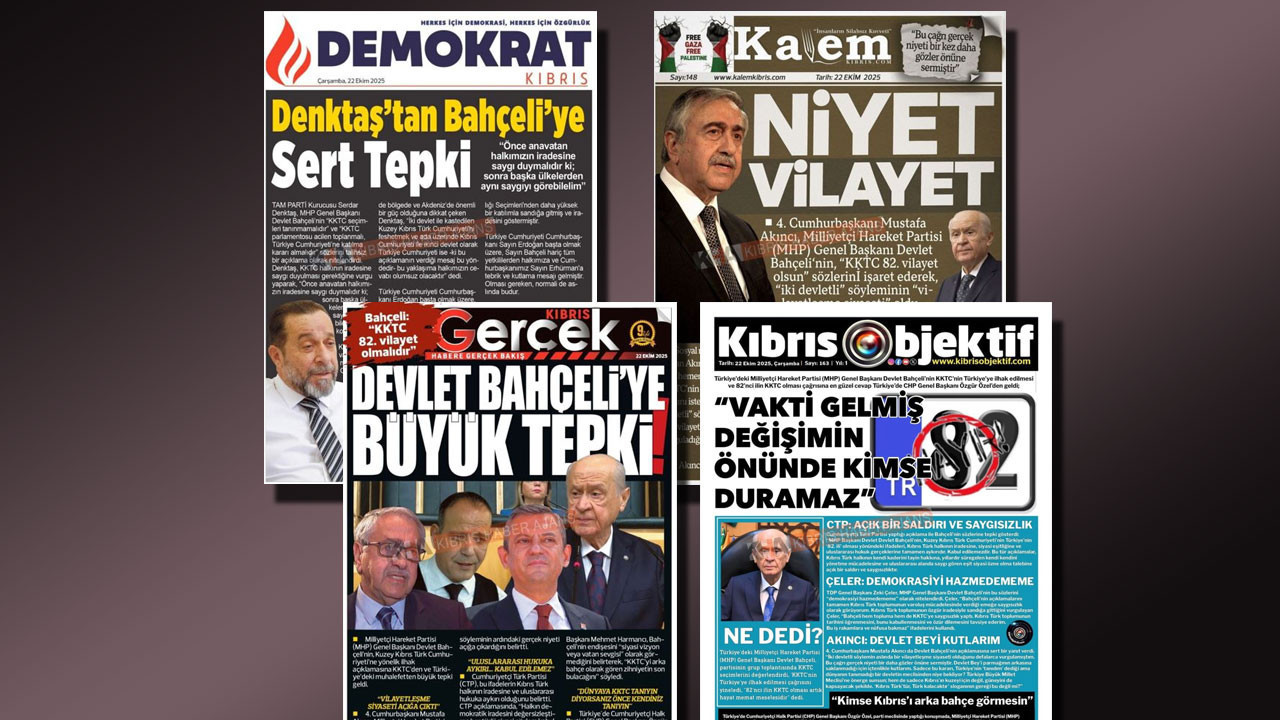 KKTC basınında Bahçeli'ye '82 Kıbrıs' tepkisi çığ gibi