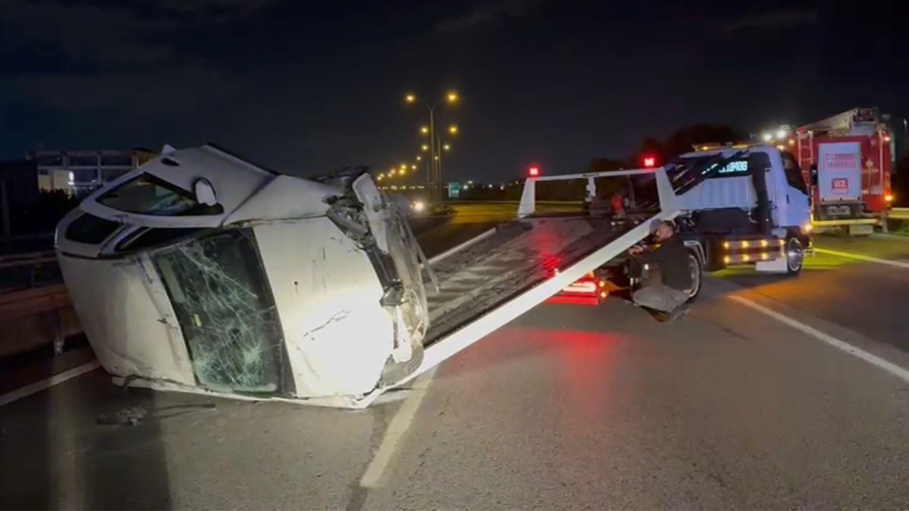 İstanbul TEM Otoyolu'nda korkunç kaza! 4 kişi yaralandı