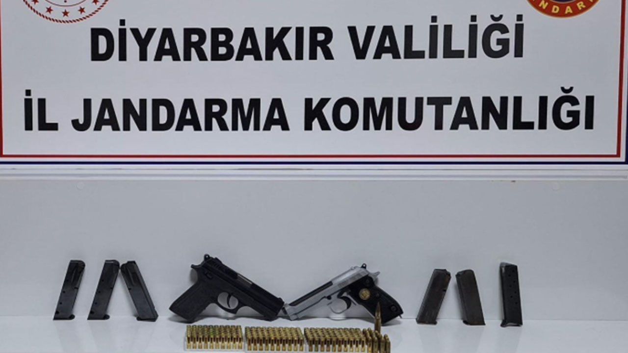 Diyarbakır’da tabanca ve mühimmat ele geçirildi