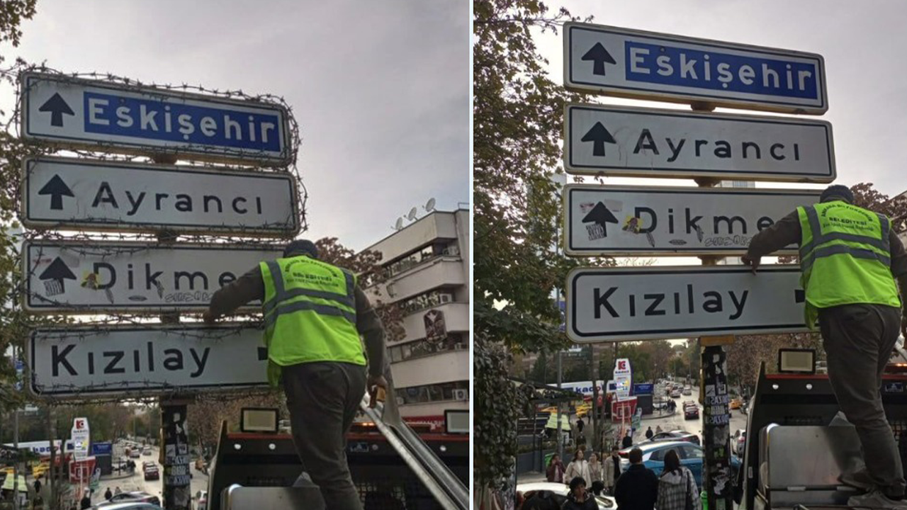 Ankara Büyükşehir Belediyesi'nden Kızılay tabelası açıklaması