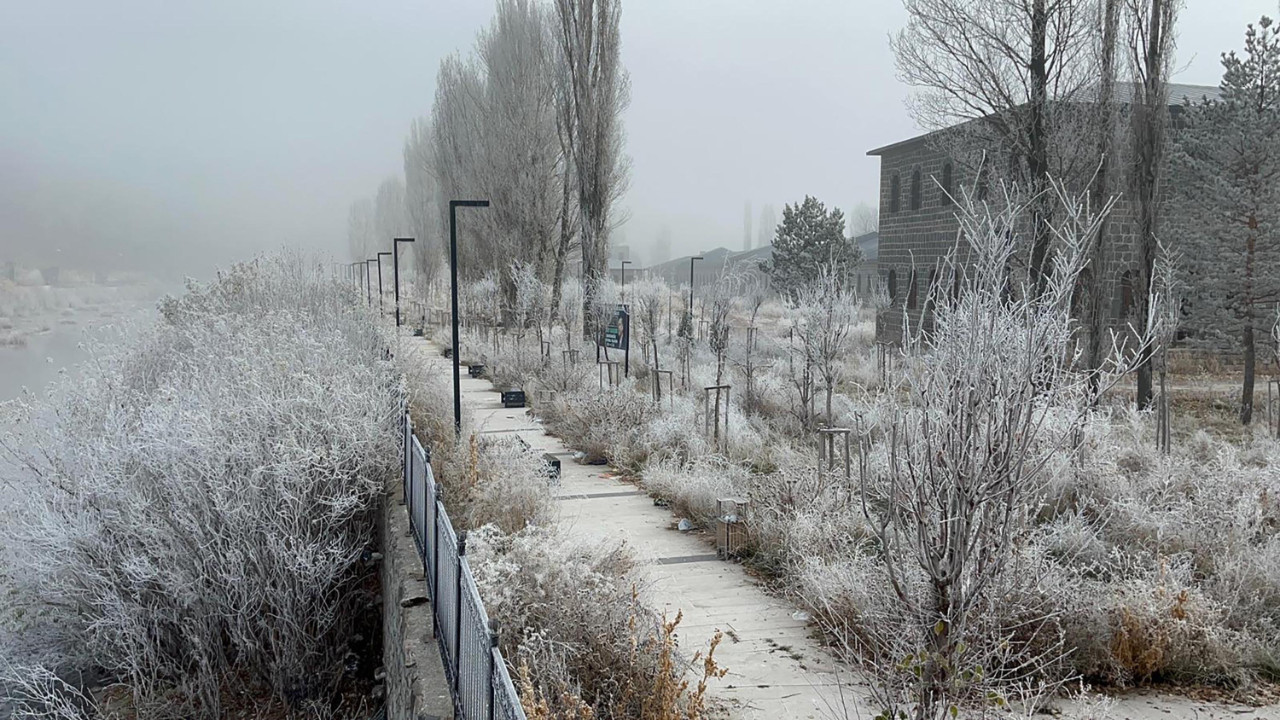 Sis ve kırağı Ardahan'ı etkisi altında aldı