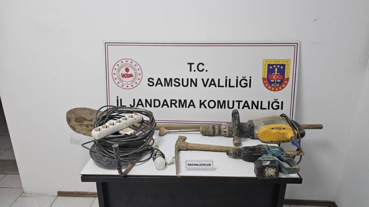 Samsun'da kaçak kazı yapan 7 kişi suçüstü yakalandı