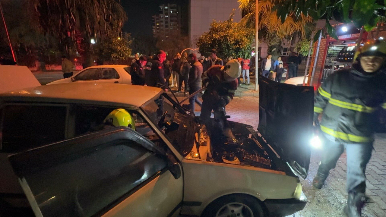 Aydın’da park ettiği araç saniyeler içinde alev aldı