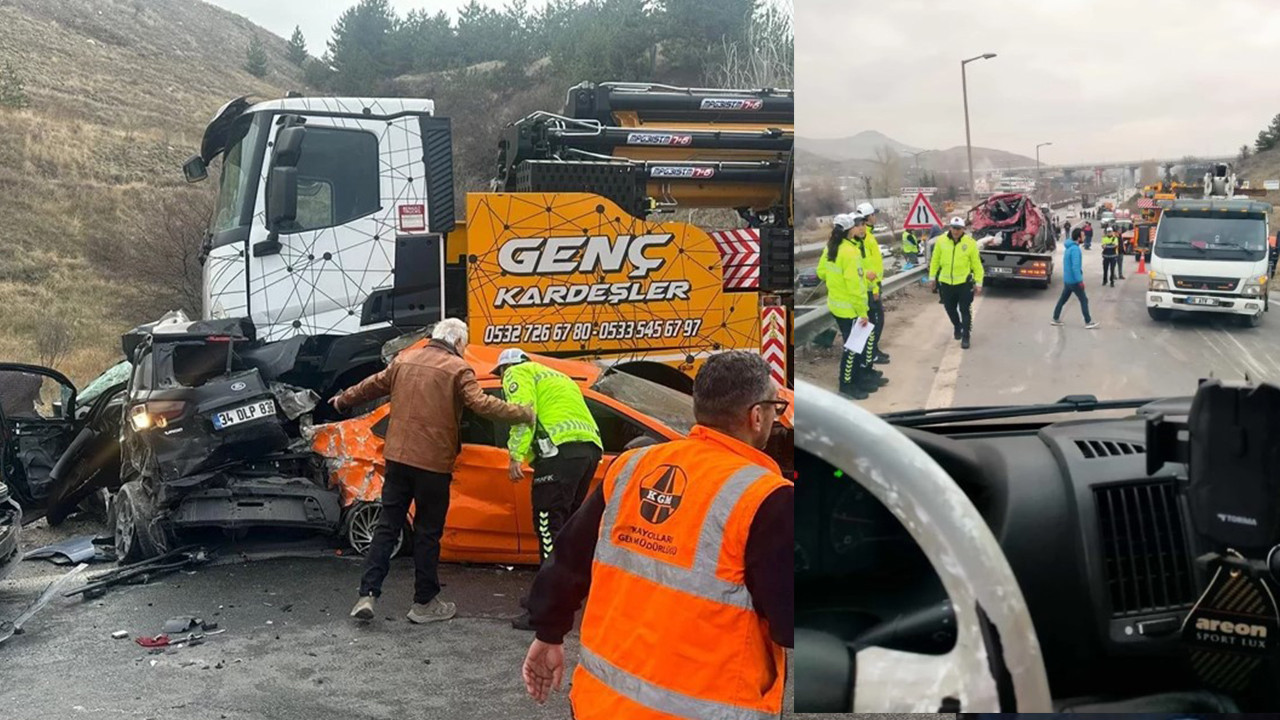 Ankara'da vinç dehşeti! Ortalık savaş alanına döndü
