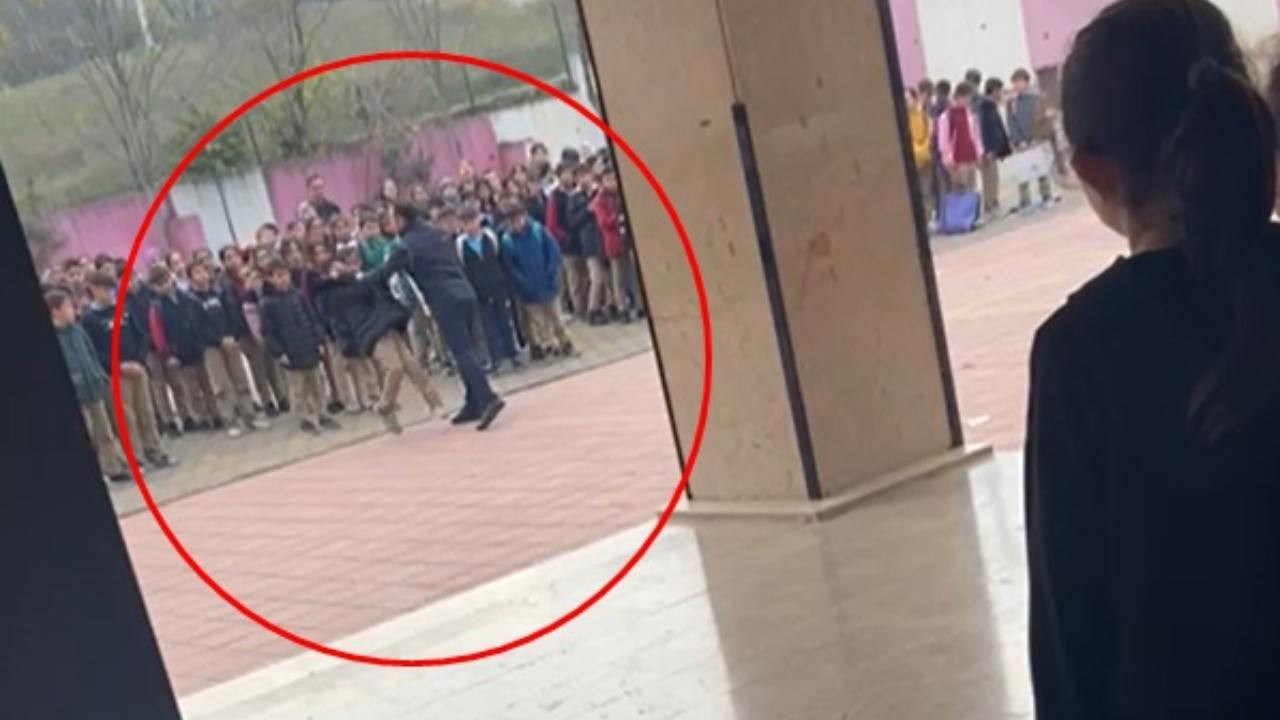 Okul bahçesinde müdür şiddeti