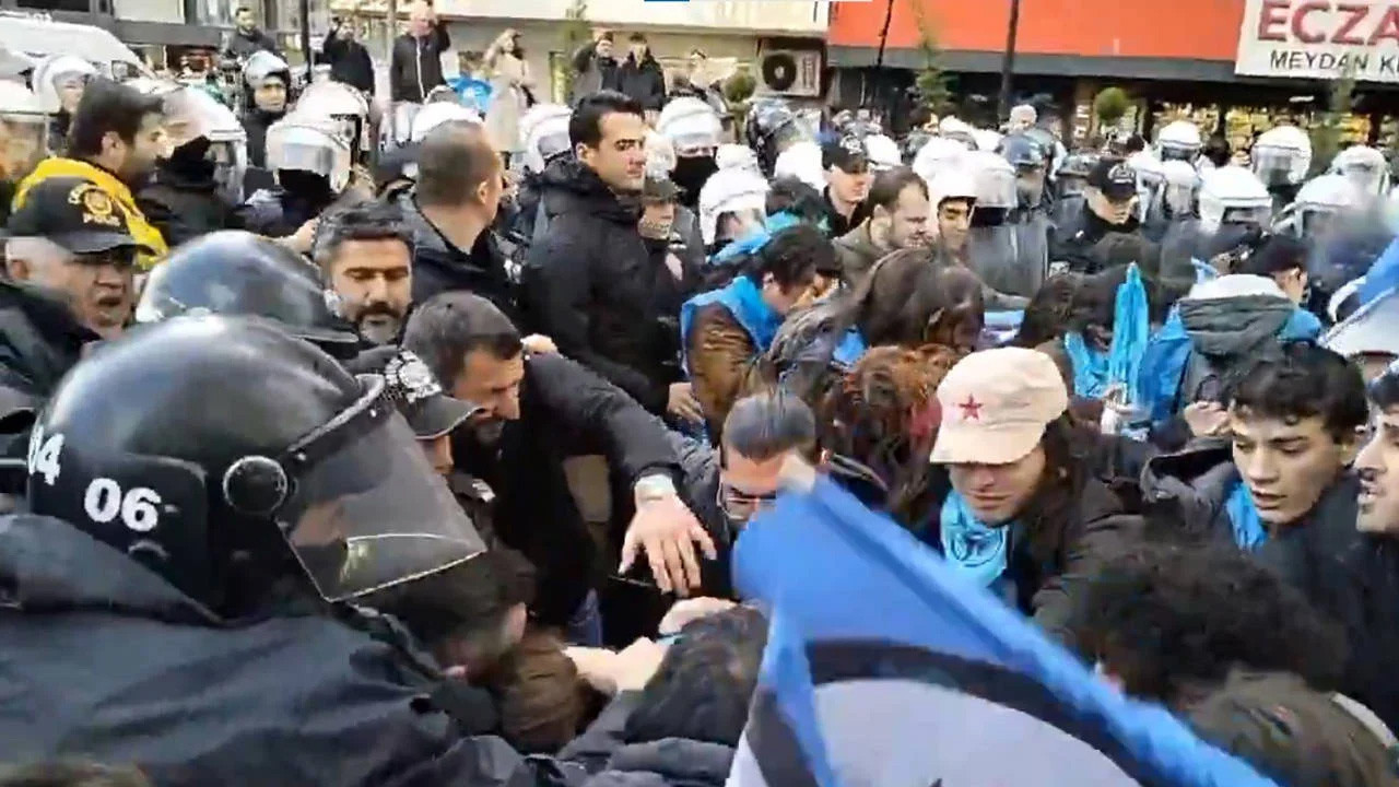 Üniversite öğrencilerine meclis önünde müdahale!