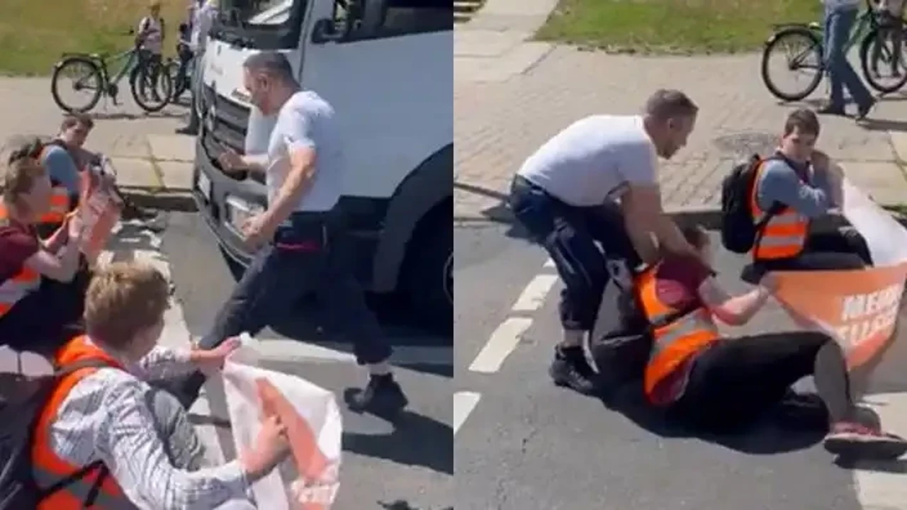 Tır şoförü eylem yapanların üzerine tır sürdü