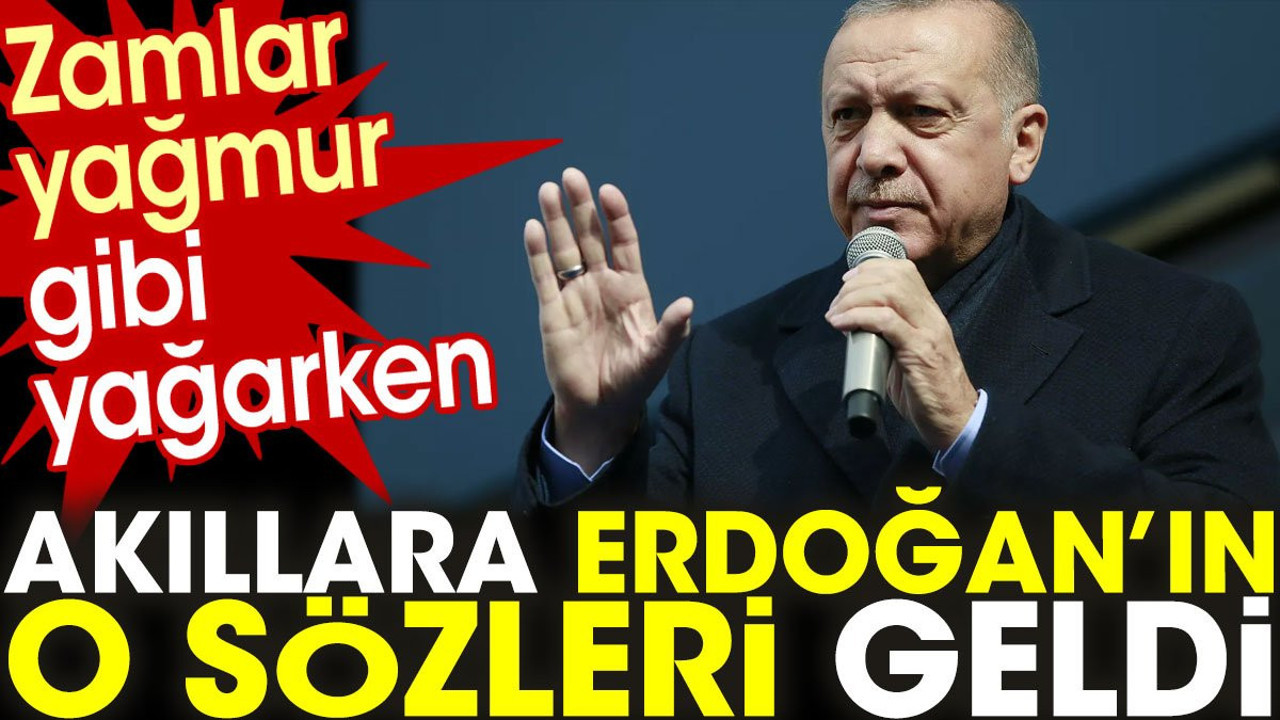 Zamlar yağmur gibi yağarken akıllara Erdoğan’ın o sözleri geldi