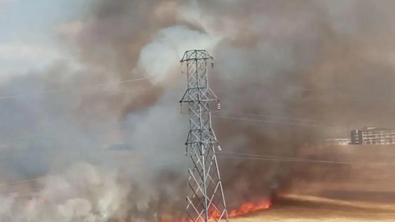 Buğday tarlası alev alev yandı (18 Temmuz 2023)