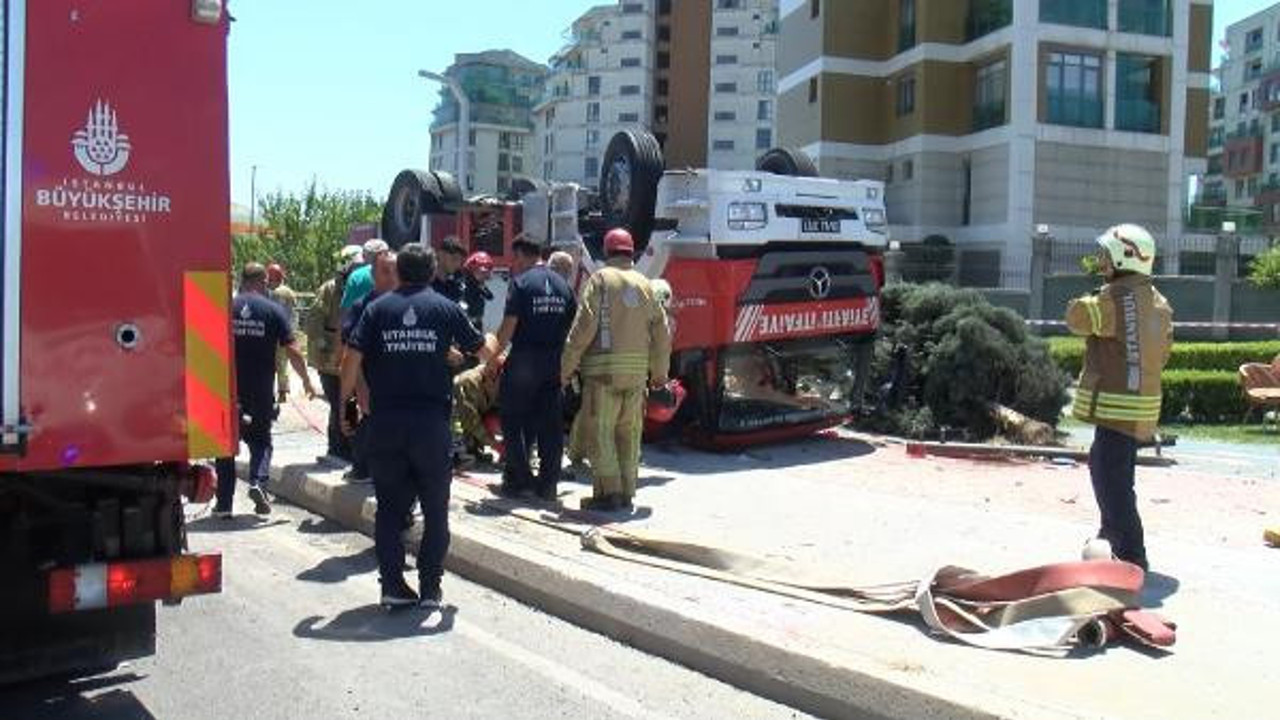 Yangına giden itfaiye aracı kaza yaptı: 5 yaralı