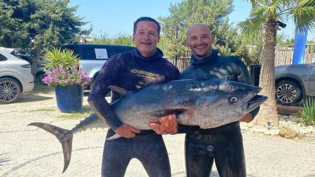 Nihat Altınkaya 70 kiloluk balık yakaladı. "Bugünün kısmeti"