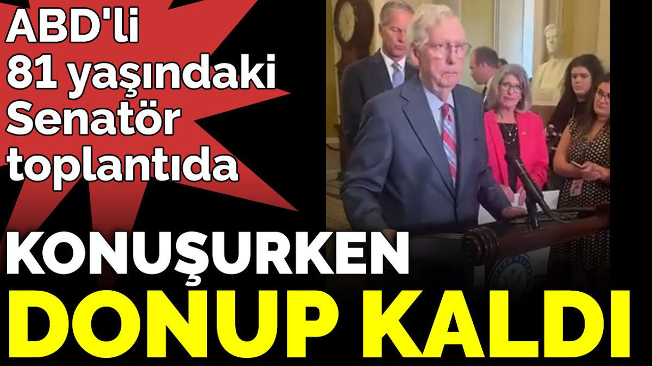 ABD'li 81 yaşındaki Senatör, toplantıda konuşurken donup kaldı