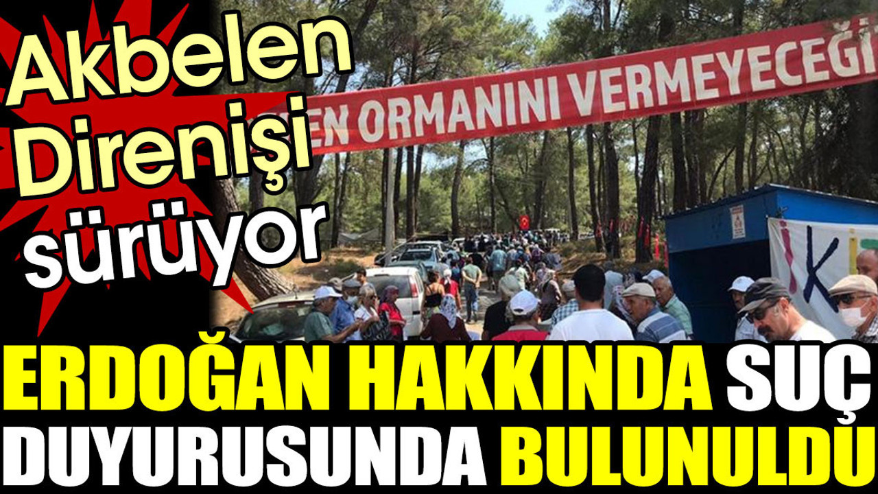 Akbelen Direnişi sürüyor. Erdoğan hakkında suç duyurusunda bulunuldu