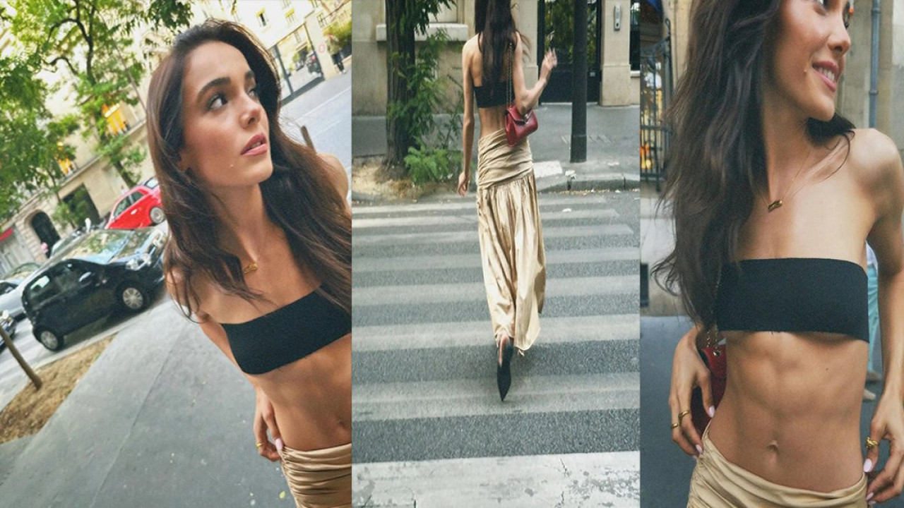 Hafsanur Sancaktutan'ın Paris tarzı olay oldu. Gözündeki morluk dikkat çekti