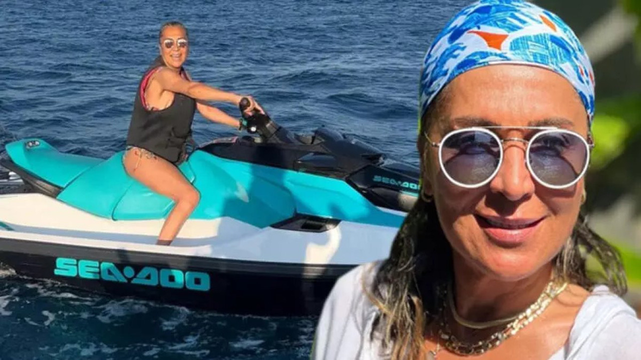 Asuman Dabak Jet-ski üzerinde gençlere taş çıkarttı