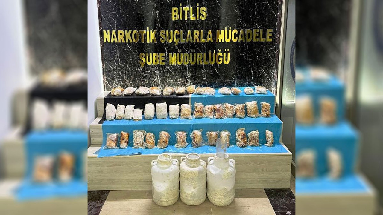 Peynir bidonlarına gizlenmiş 9 kilo uyuşturucu yakalandı