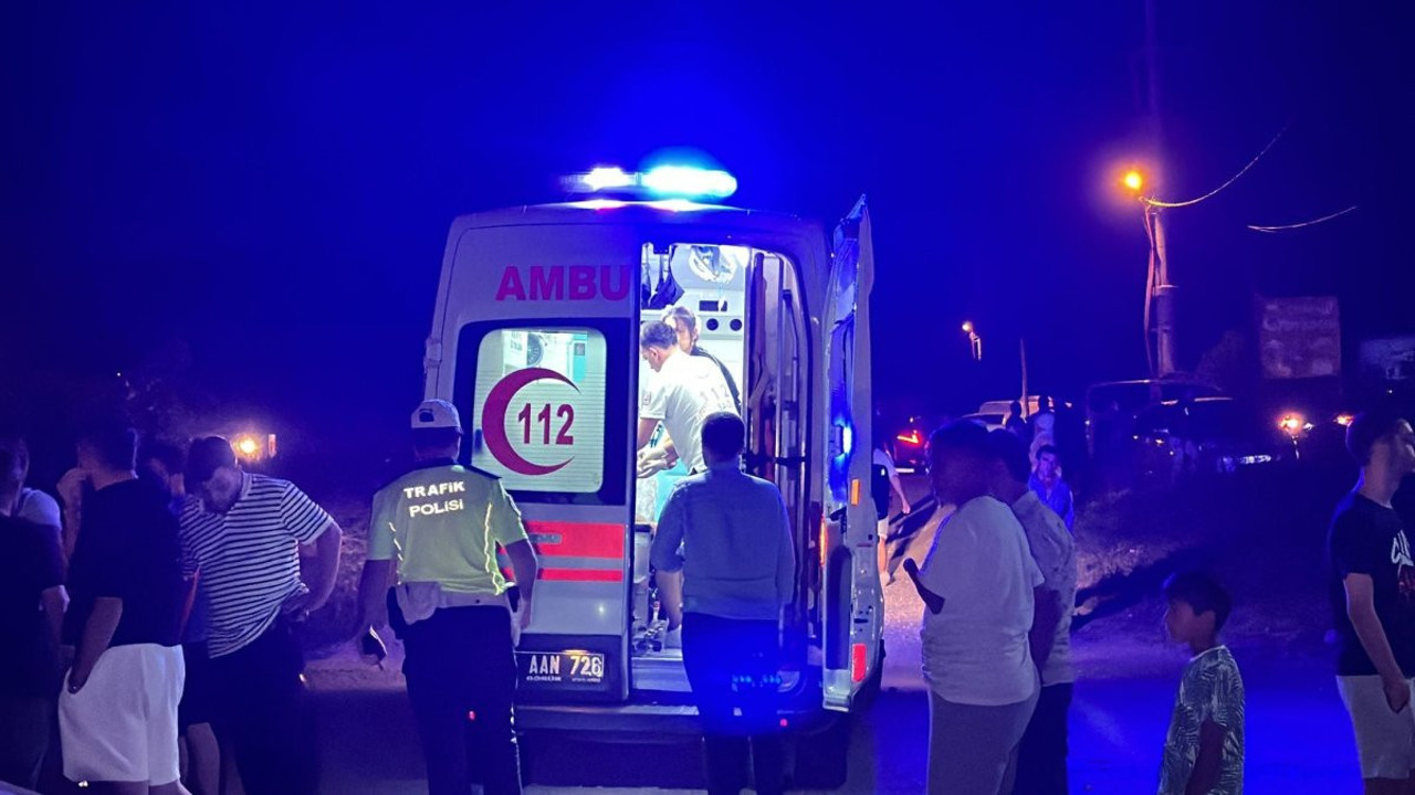 Yoldan çıkan araç takla attı