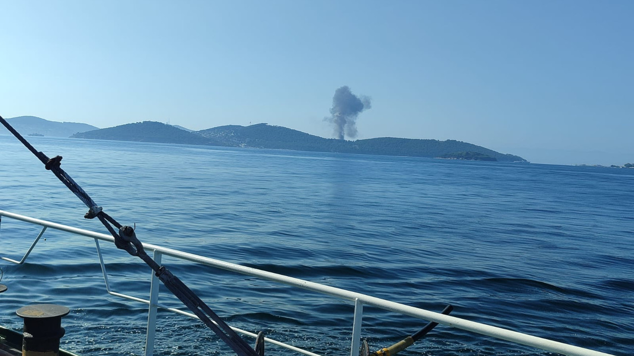 Heybeliada'da plaj kulübesinde yangın çıktı