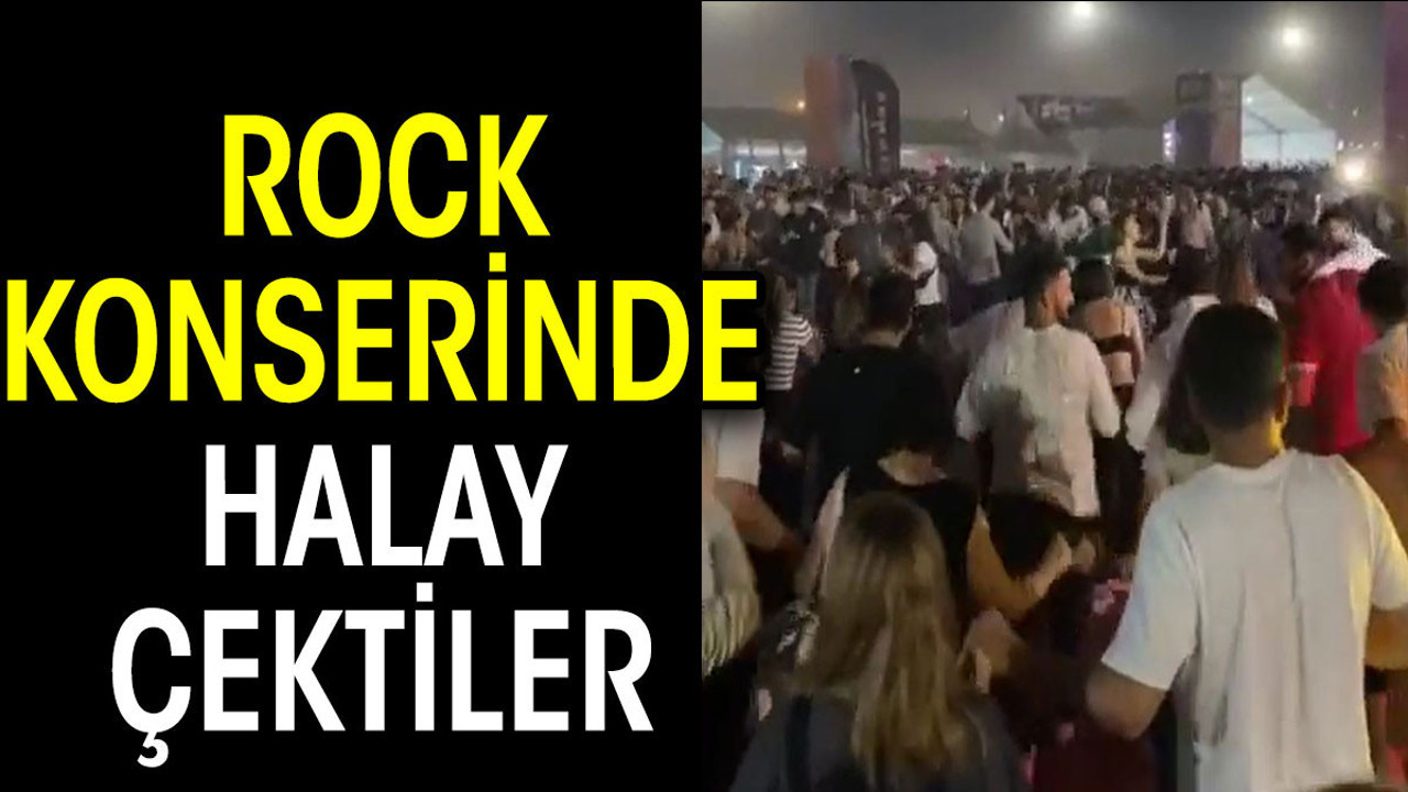 Rock konserinde halay çektiler
