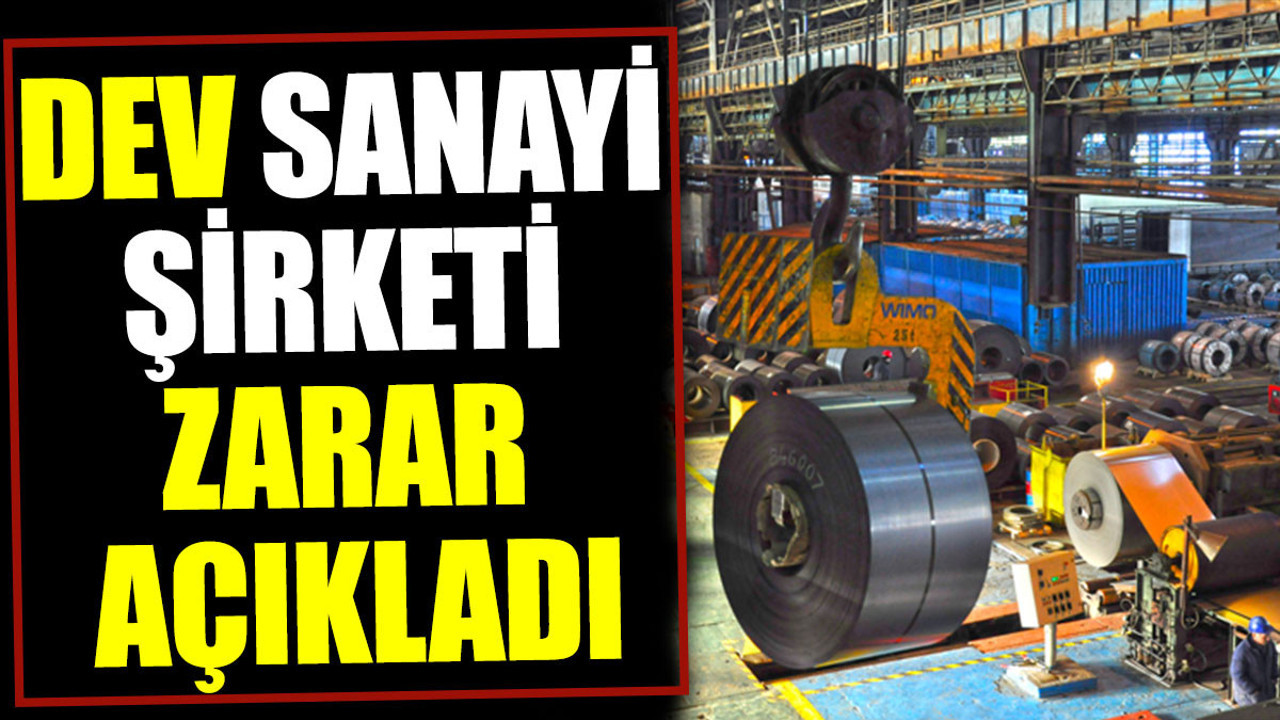 Dev sanayi şirketi zarar açıkladı
