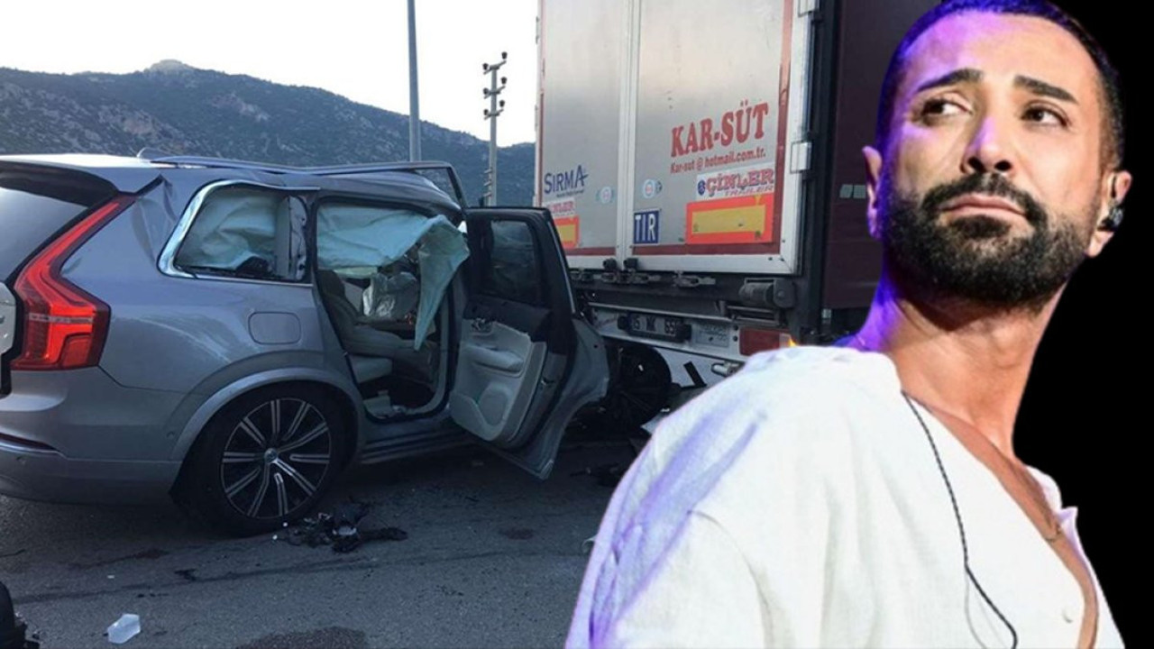 Ünlü şarkıcı Tan Taşçı ölümden döndü. Aracı TIR'ın altına girdi