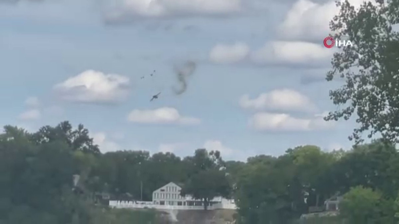 ABD’deki uçuş gösterisinde facianın eşiğinden dönüldü. Uçak Apartmanın Otoparkına Düştü