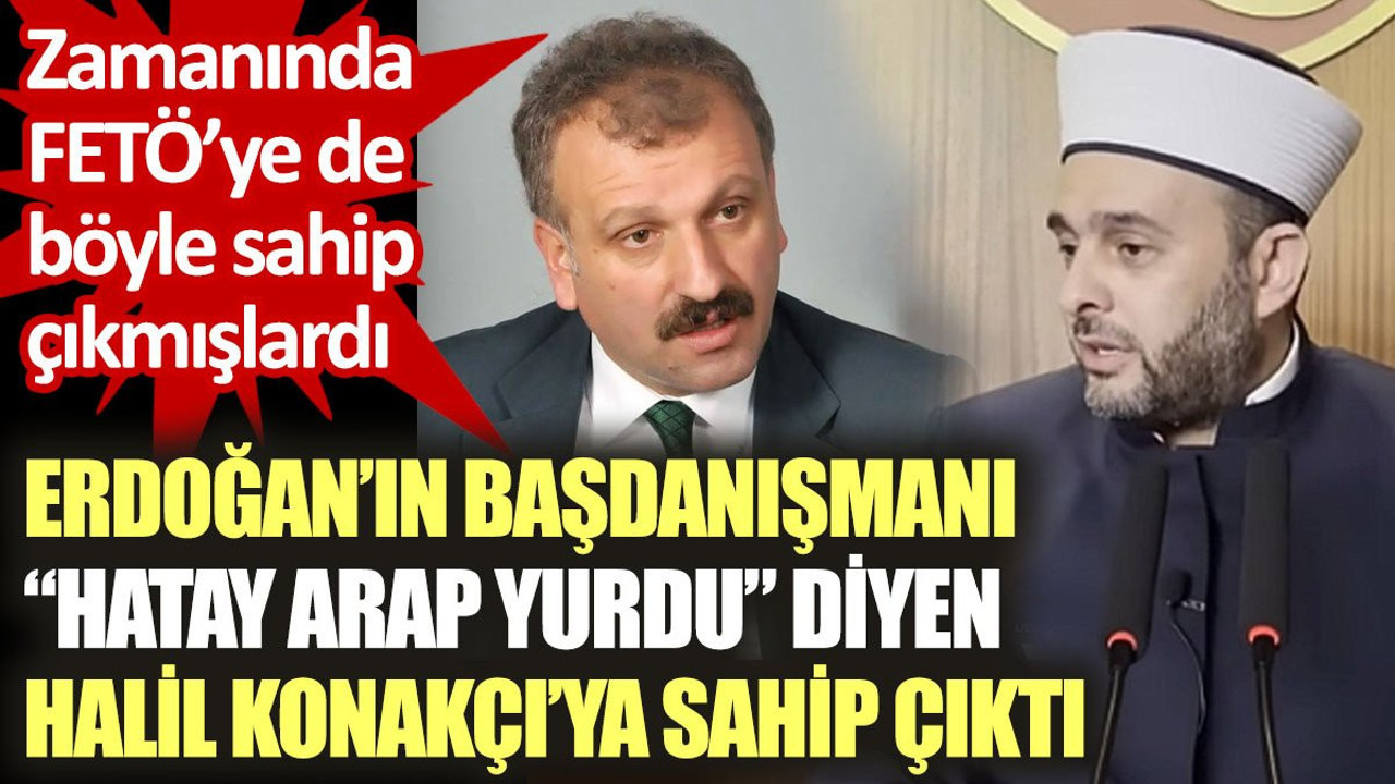 Erdoğan’ın başdanışmanı Hatay Arap yurdu diyen Halil Konakçı’ya sahip çıktı