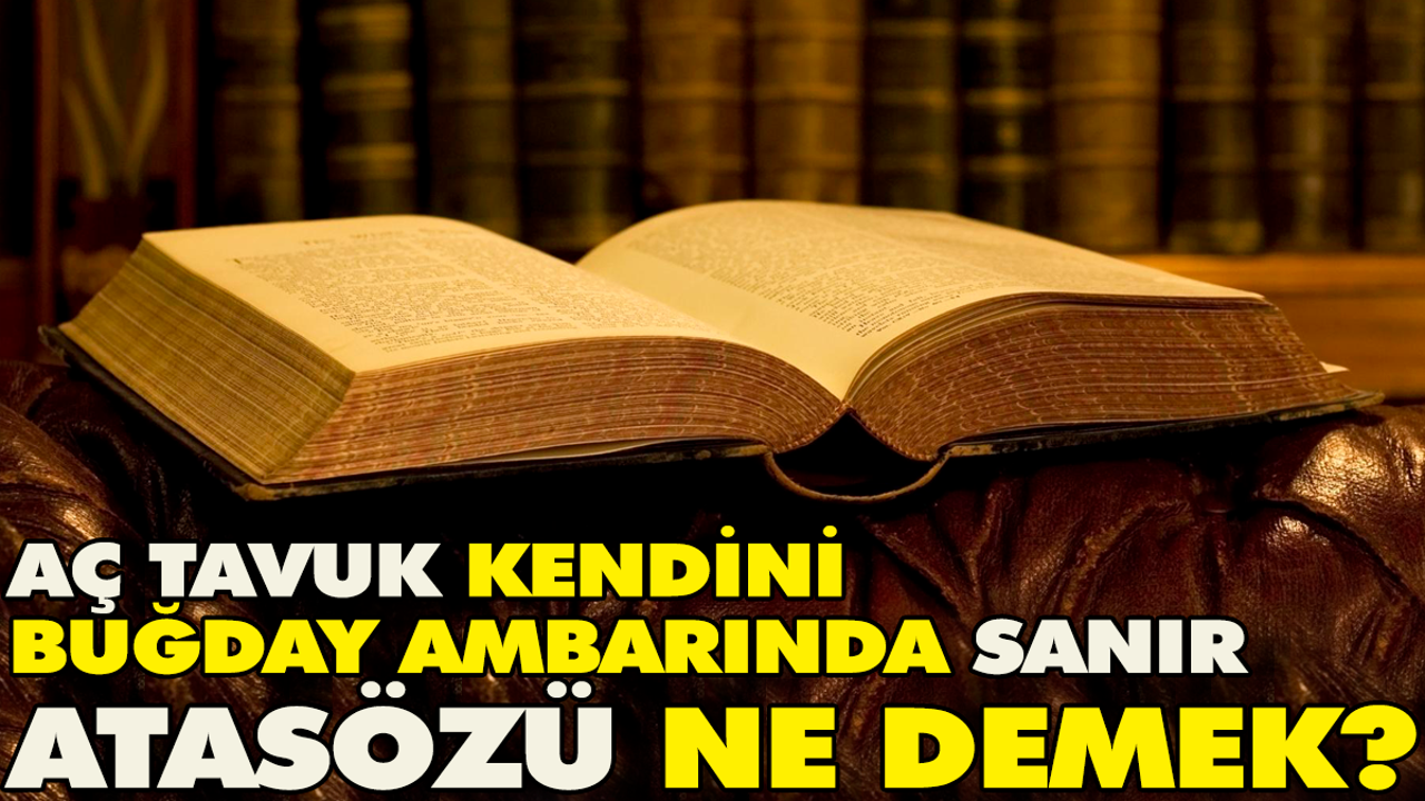 Aç tavuk kendini buğday ambarında sanır atasözü ne demek?