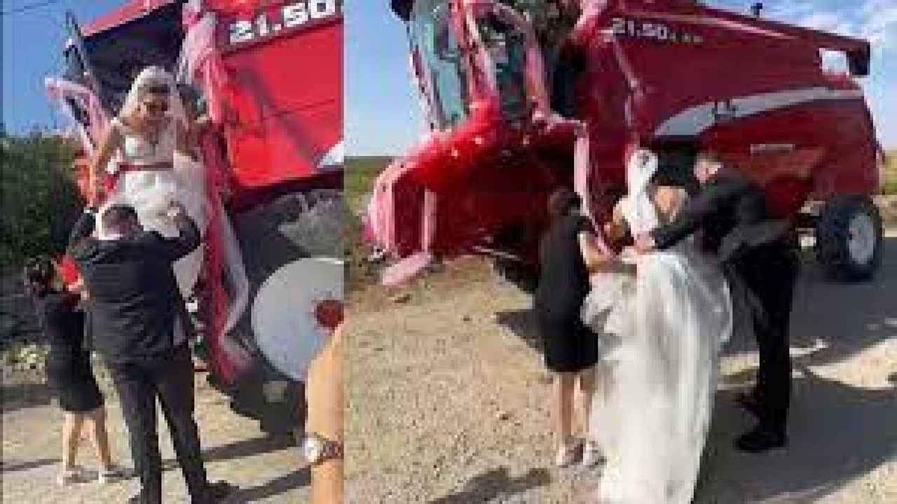 Biçerdöveri gelin arabası yaptılar