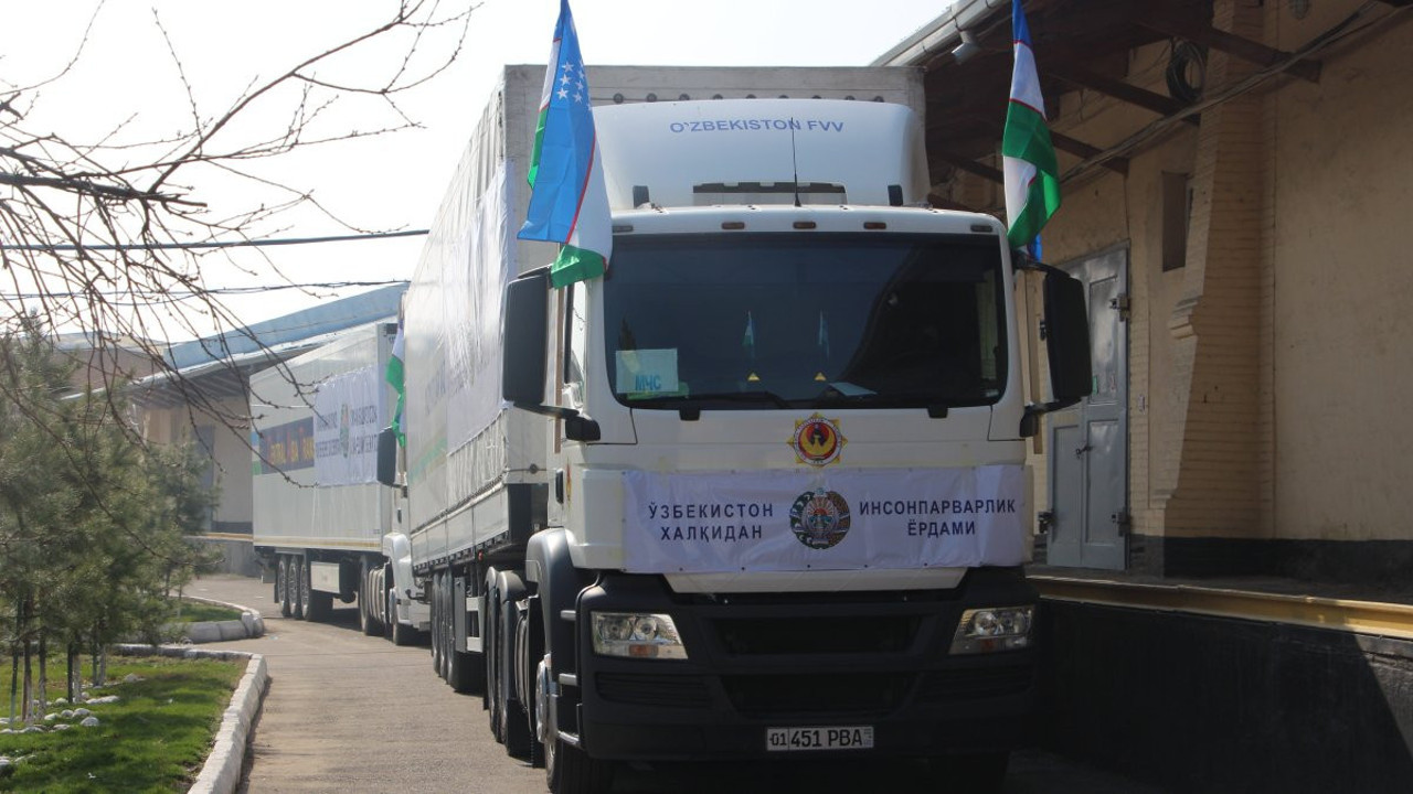 Özbekistan'dan Ukrayna'ya insani yardım