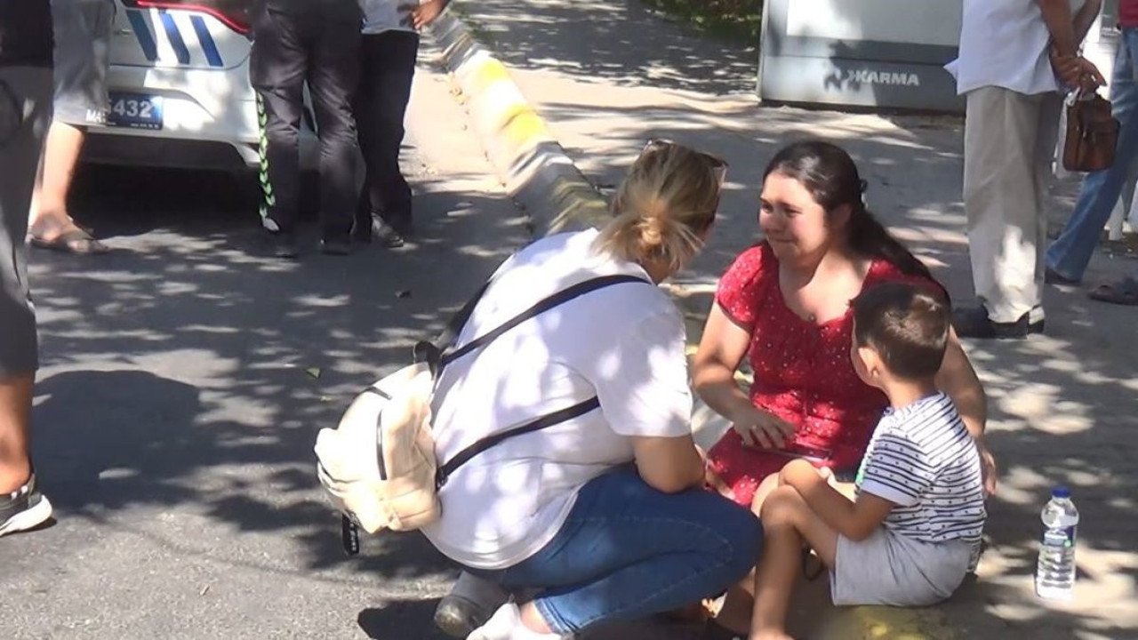 Trafik kazası sonrasında korkudan şoka girdi