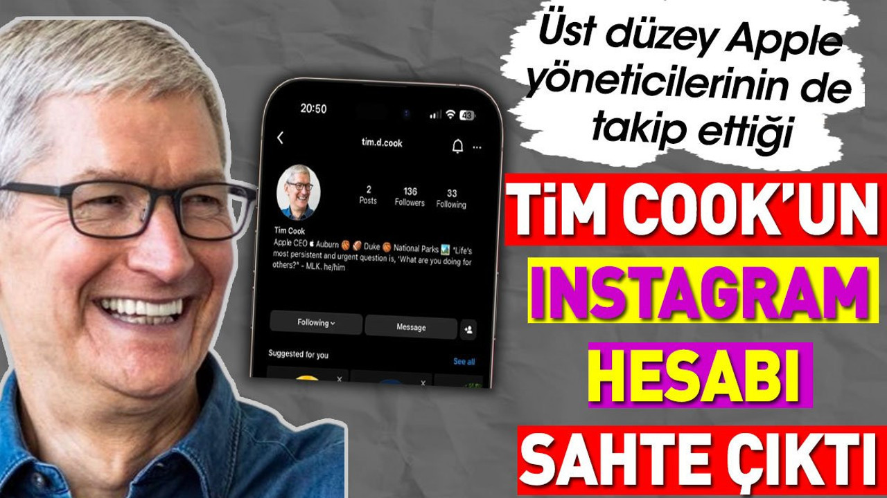 Apple Ceo'su Tim Cook'un Instagram hesabı sahte çıktı