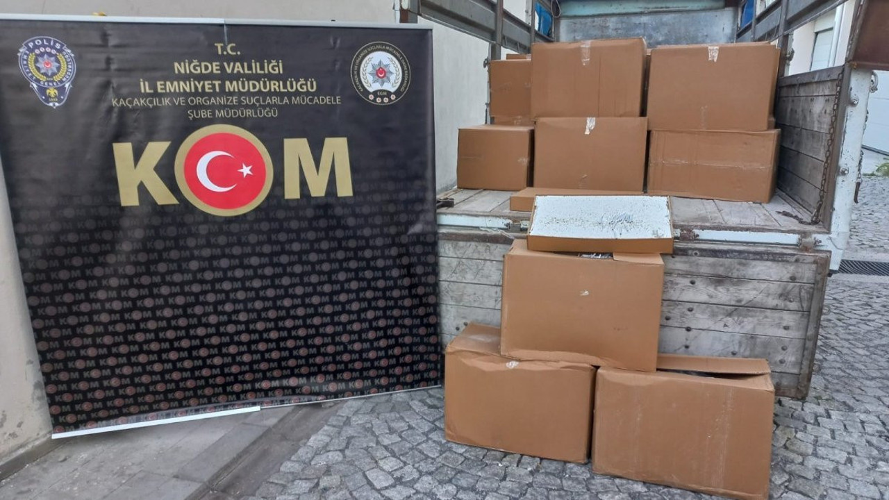 Niğde'de milyonlarca kaçak makaron ele geçirildi