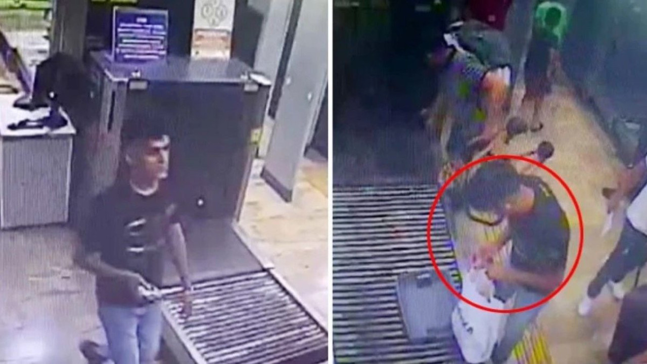 Dizi oyuncusu havalimanında cüzdan hırsızlığı yaptı. Olay anı kameralarda
