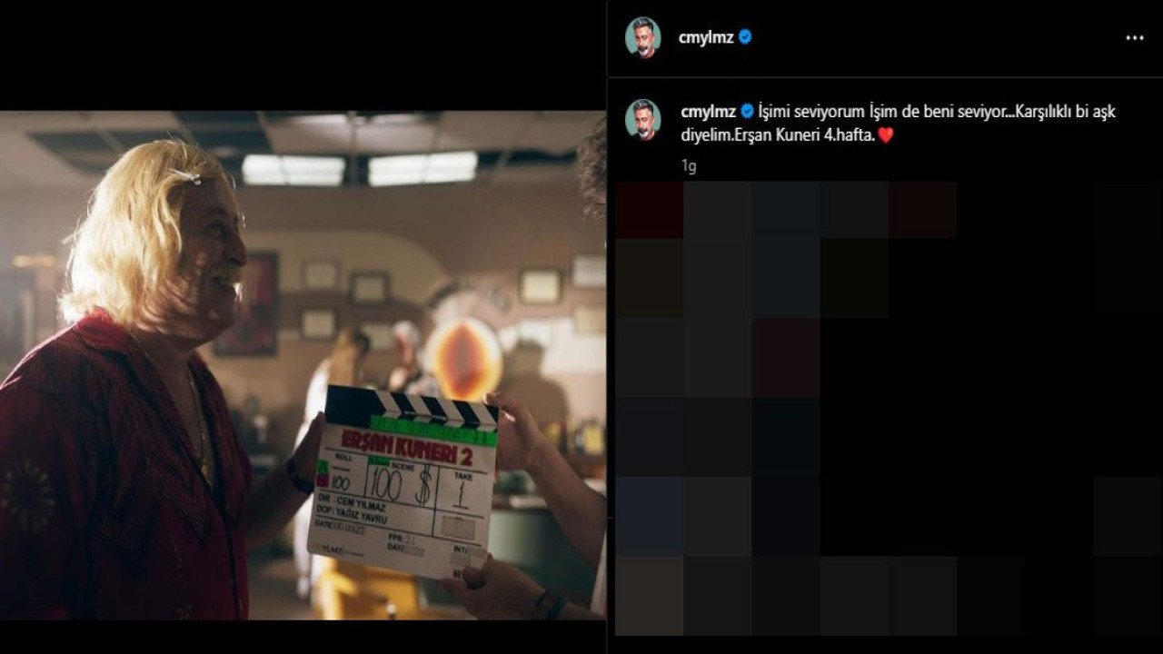 Cem Yılmaz setten çekilmiş karesiyle itiraf etti. Aşk dolu satırlar