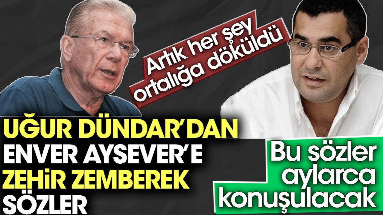 Uğur Dündar Enver Aysever'e zehir gibi sözler söyledi. Artık her şey ortalığa döküldü