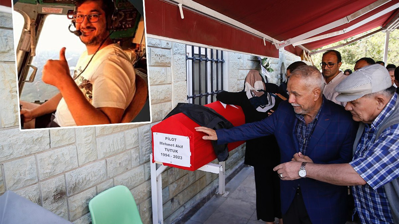 Pilot Mehmet Akif Tutuk’a son veda! Ablası montuyla uğurladı