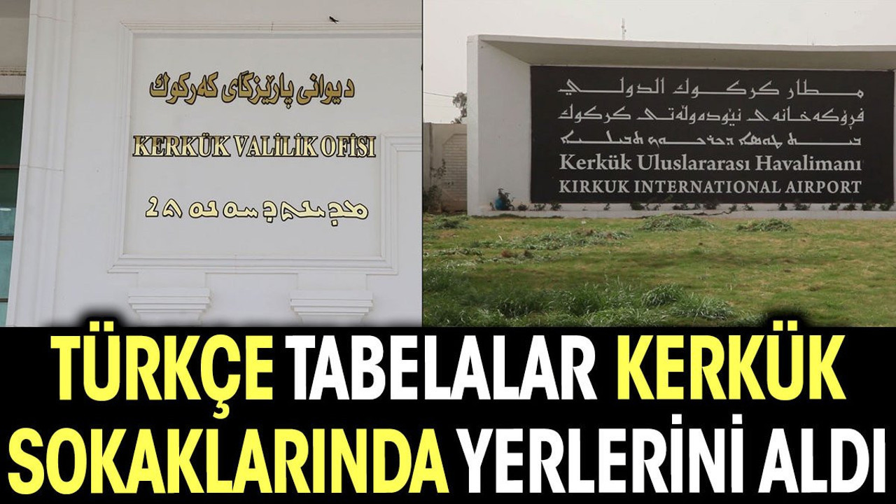 Türkçe tabelalar Kerkük sokaklarında yerlerini aldı