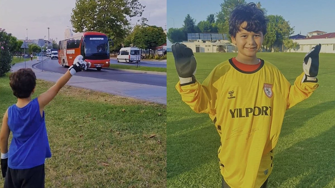 Samsunspor minik taraftarın hayalini gerçekleştirdi. Böyle duygusal video görülmedi
