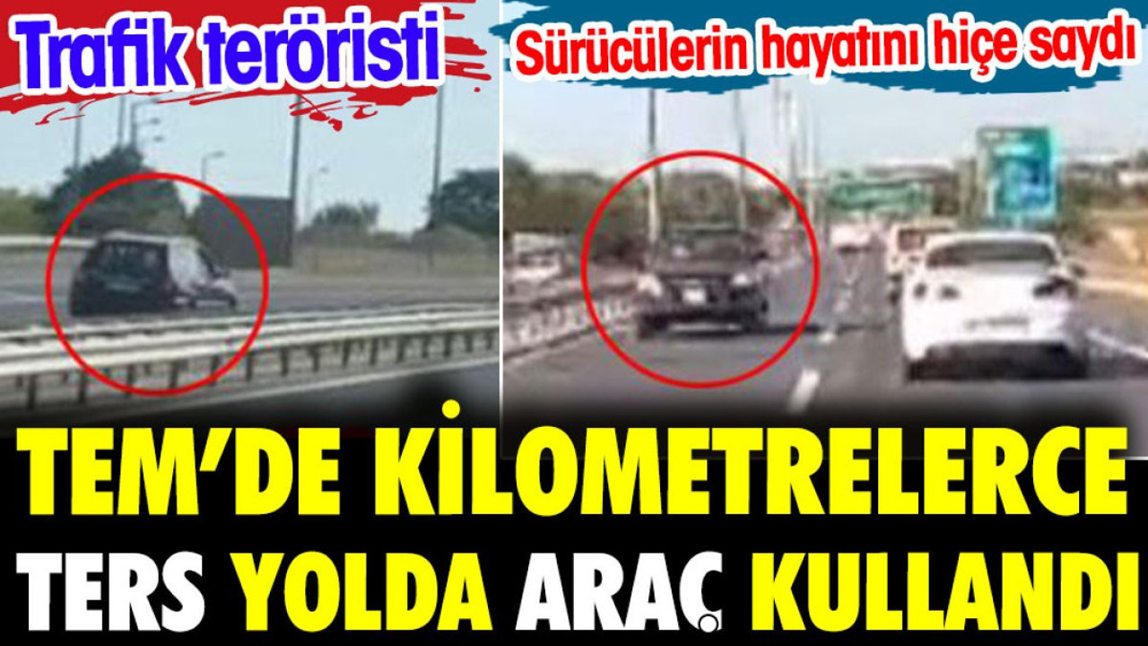 TEM'de kilometrelerce ters yolda araç kullandı. İnanılır gibi değil