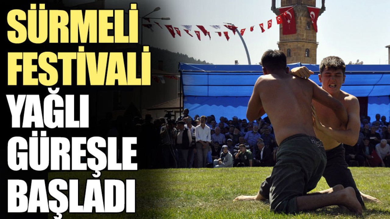 Sürmeli Festivali yağlı güreşle başladı
