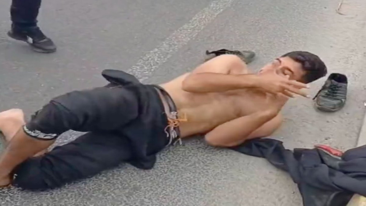 Düzce'de uyuşturucu madde etkisi altındaki gençten Kuğu Gölü Balesi performansı