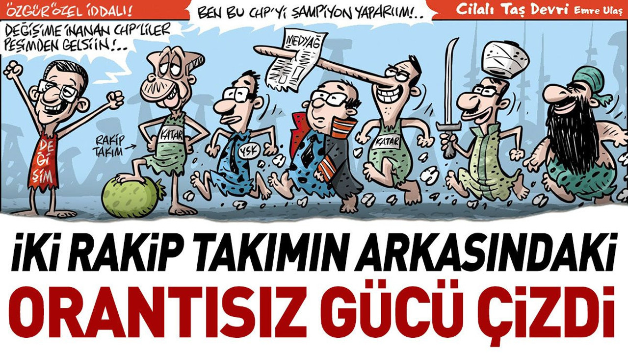 İki rakip takımın arkasındaki gücü çizdi. Emre Ulaş orantısız gücü hicvetti