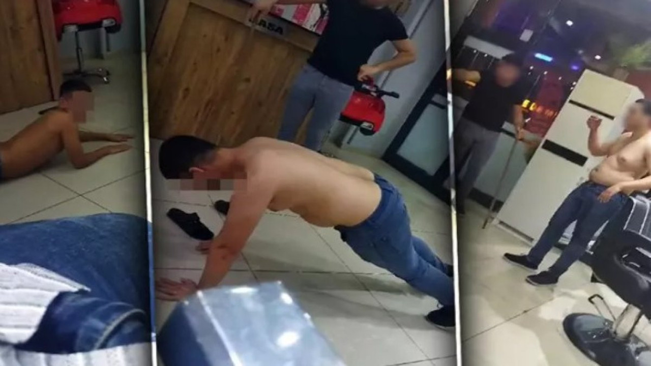 Elinde sopayla yarı çıplak soyduğu çıraklarını yerlerde süründürdü. Valilikten berber açıklaması geldi