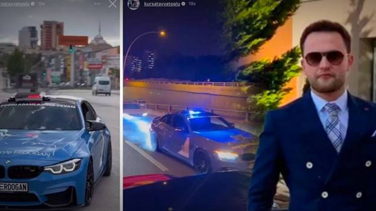 AKP'li Kürşat Ayvatoğlu’nun çakarlı aracı gündem oldu. ‘Pudra şekeri’ skandalıyla tanınmıştı