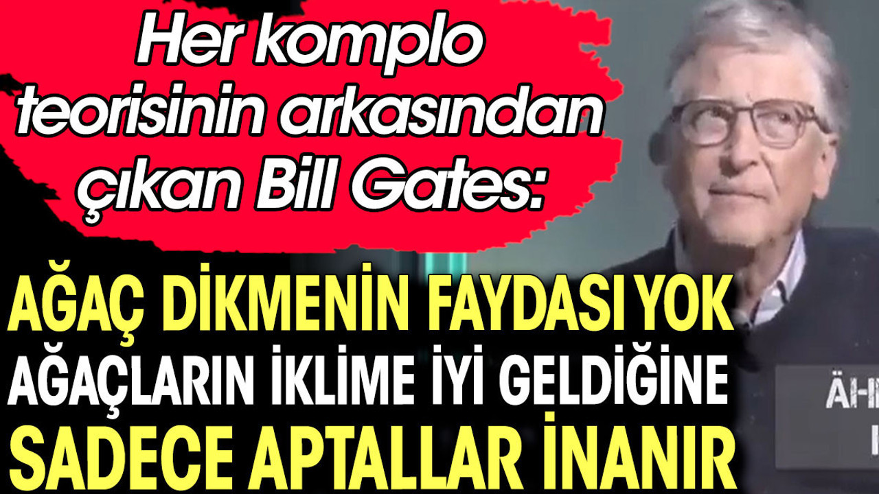 Bill Gates: Ağaç dikmenin faydası yok. Ağaçların iklime iyi geldiğine sadece aptallar inanır
