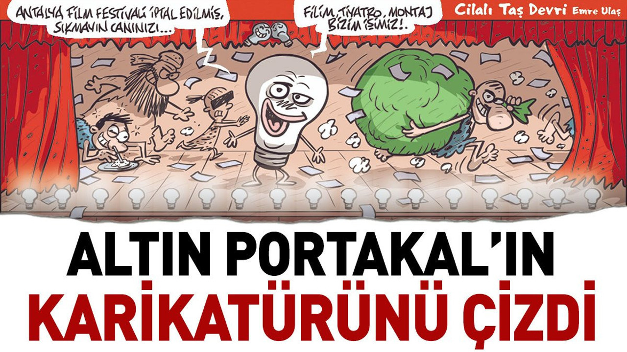 Kahvaltıda zeytin boğazınıza kaçabilir. Altın Portakal'ın karikatürünü çizdi