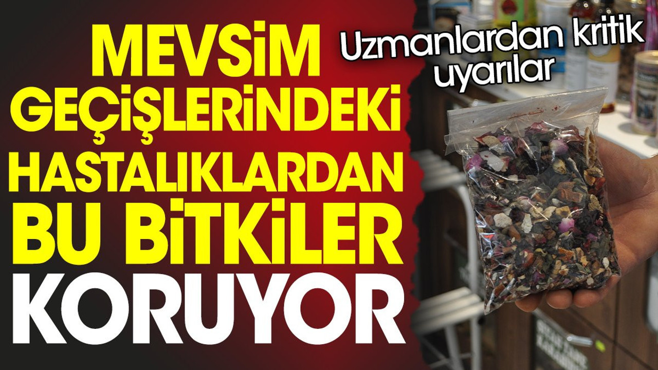 Mevsim geçişlerindeki hastalıklardan bu bitkiler koruyor. Uzmanlardan kritik uyarılar