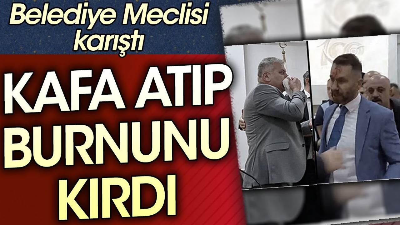 Belediye Meclisi karıştı: Kafa atıp burnunu kırdı