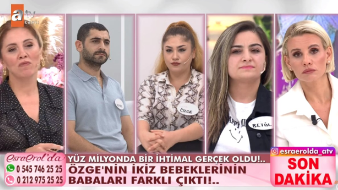 İkiz çocukları olan adam birinin babası çıktı. Esra Erol’un programında tıp tarihine geçen olay